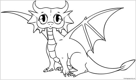 Cute Baby Dragon Coloring Pages - Dragon Coloring Pages - Coloring Pages For Kids And Adults