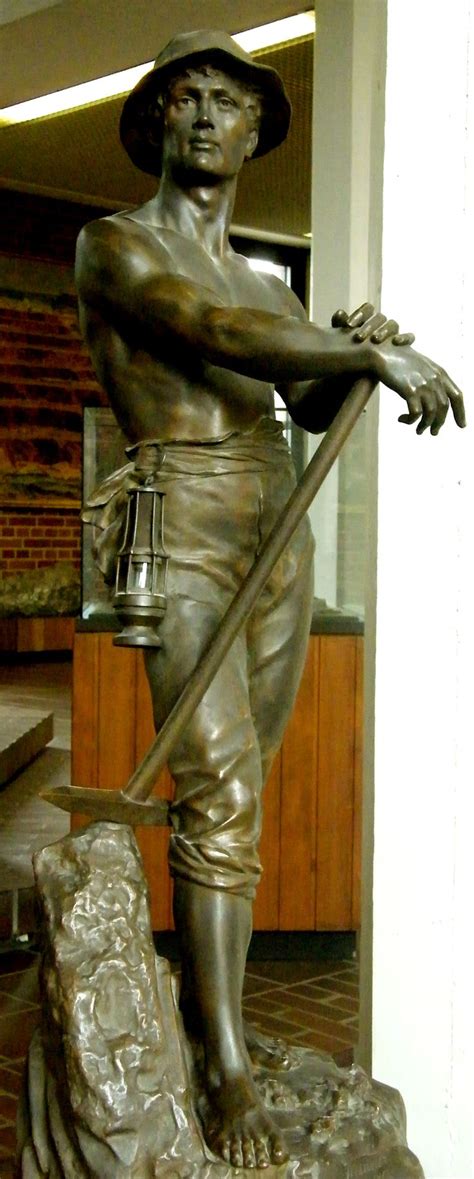 KDS Photo, Bochum Mining Museum, romanticised bronze statue of a miner Mining, Museum, Bronze ...