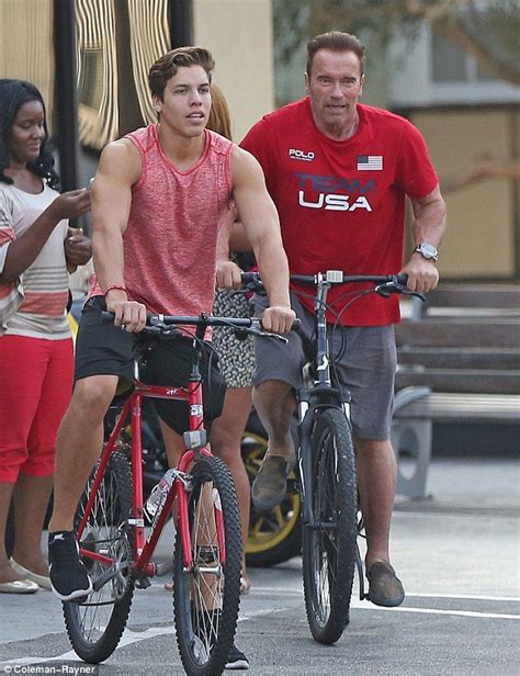 Arnold Schwarzenegger and son Joseph Baena take a bike ride after gym | Arnold schwarzenegger ...