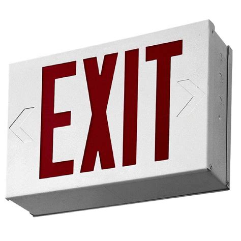 Lithonia Lighting Titan Steel White LED Emergency Exit Sign-LX W 3 R EL ...