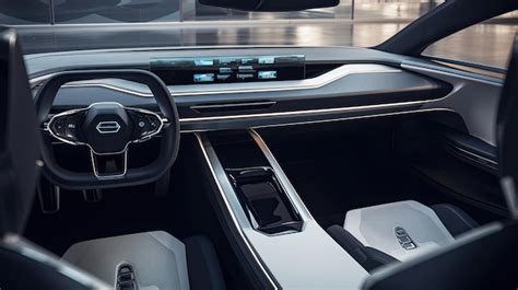 Premium AI Image | Autonomous Electric Car Interior Smart Technology ...