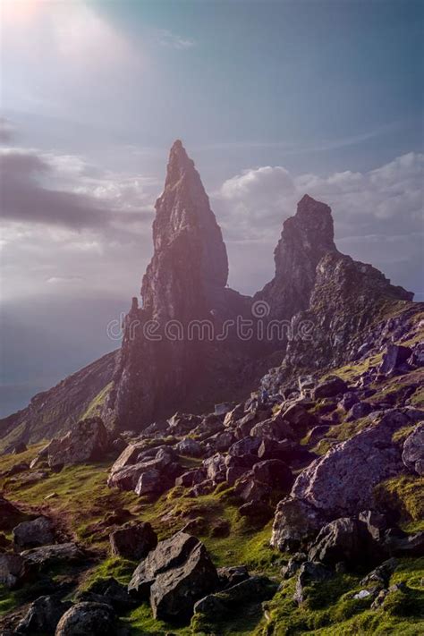 The Old Man of Storr on the Isle of Skye during Sunrise Stock Image - Image of destinations ...