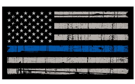 Thin Blue Line American Flag Law Enforcement Police Sheriff 24x36 Inch Poster Posters ...