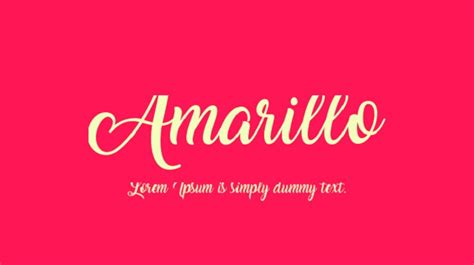 Amarillo Font Free - Dafont Free