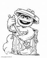 Oscar The Grouch Coloring Pages sketch template