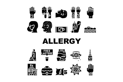 Allergy Health Problem Collection Icons Set Vector (1093055) | Icons | Design Bundles