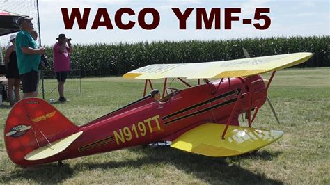 WACO YMF-5, giant scale RC biplane, wingspan 3m, 2019 - YouTube