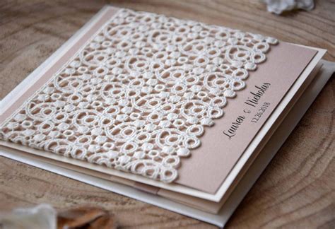 Ivory Lace Wedding Invitations, Elegant Lace Wedding Invitations