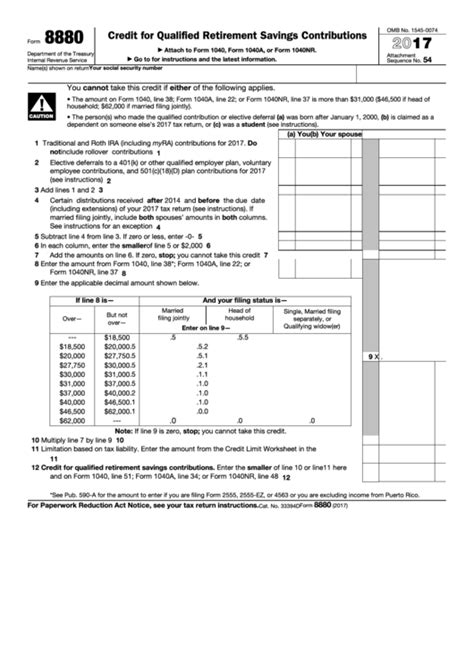 Form 8880 Printable - Printable Forms Free Online