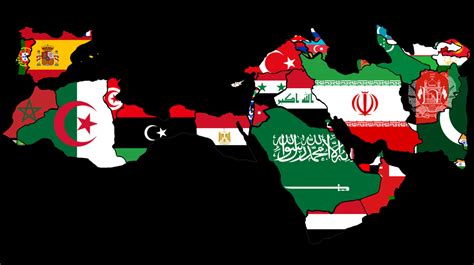 -Flag map of the Umayyad caliphate with modern countries. 🇸🇦🇸🇦🇸🇦 -The ...