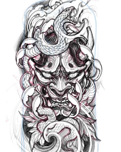 250+ Hannya Mask Tattoo Designs With Meaning (2021) Japanese Oni Demon