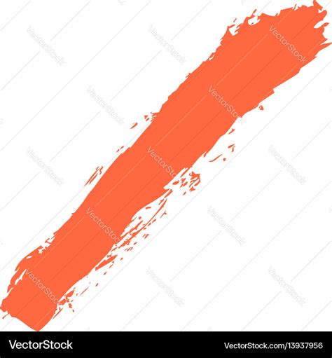 Red paint brush stroke Royalty Free Vector Image