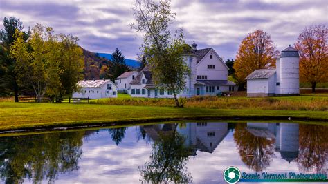 Scenic Vermont Photography- A cloudy autumn morning in Arlington Vermont.