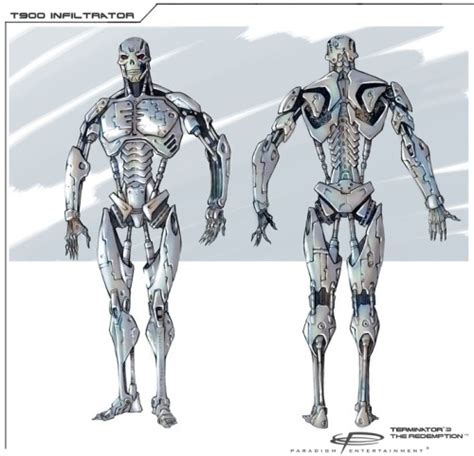 TERMINATORS, concept art for the T-900 Infiltrator, the...