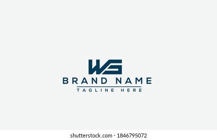 Ws Logo Design Template Vector Graphic Stock Vector (Royalty Free ...