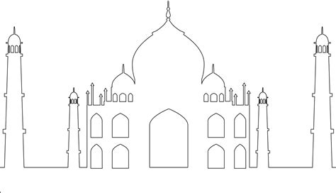 Printable Taj Mahal Template Clip Art Library - vrogue.co