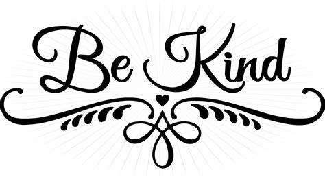 Be Kind Flourish SVG Cut Print Clip Art - Sewing Divine