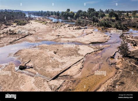 Drone aerial photograph of the Hawkesbury River after severe flooding ...