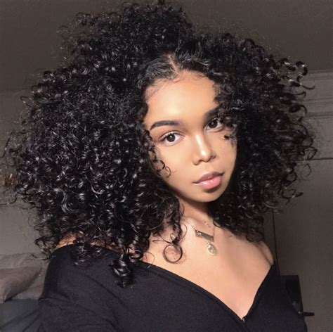 Curly Natural Hair | Loose Curly Hair | Jet Black Hair | Pretty Hair ...