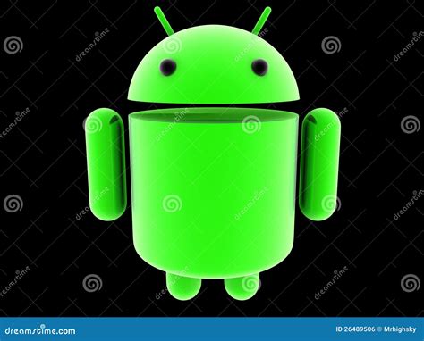 Glowing Android 3D Logo Editorial Photo - Image: 26489506