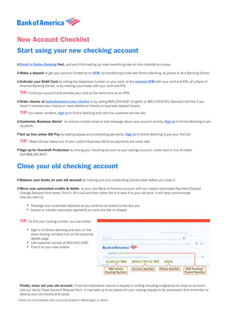 Bank Of America Business Check Template | Arts - Arts