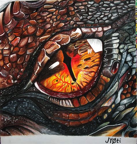 Dragon eye, Me, color pencils, 2021 : r/Art