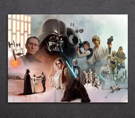 1 Piece Wall Art Picture Art Star Wars Movie Characters Canvas Sith ...