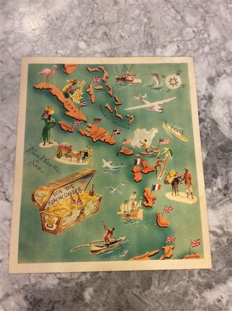 Don the Beachcomber Menu, colorful map covers, 1941 | #1856981806