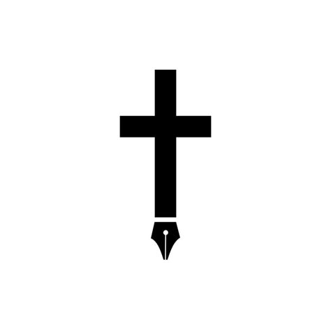 christian cross pen logo vector illustration icon design 2497165 Vector ...