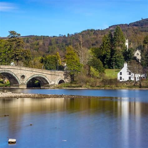 Kenmore a small village in Perthshire, Highlands where Loch Tay drains into River Tay, Scotland ...