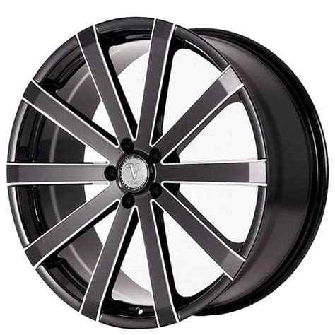 28" Velocity Wheels VW12 Black Milled Rims #VC046-2