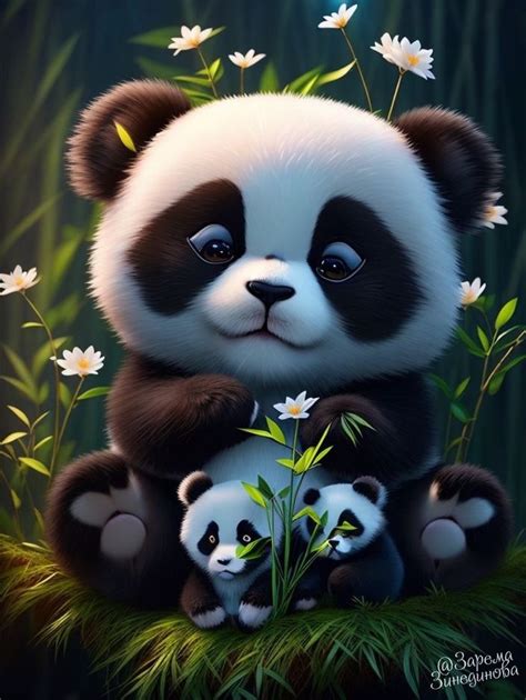 Pin by Delicada Art on PANDAS in 2023 | Cute animal drawings, Cute panda cartoon, Cute animals