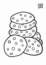 Easy Chocolate Chip cookies coloring Page  Color This Life sketch template