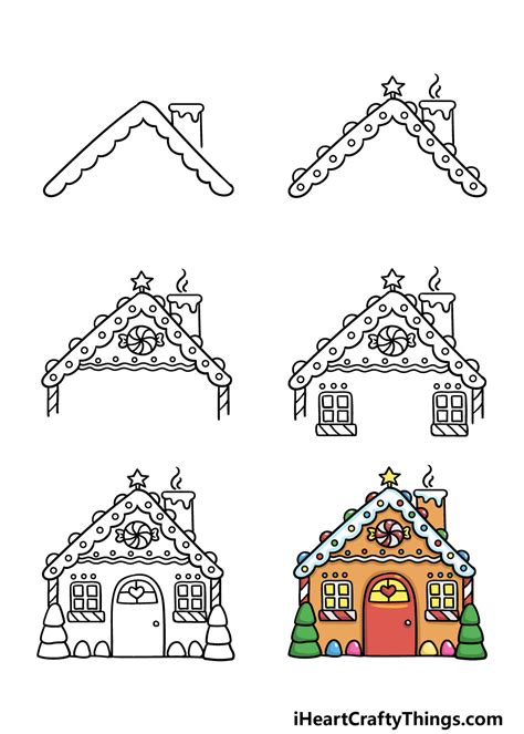 How To Draw A Gingerbread House - Treatytheory1