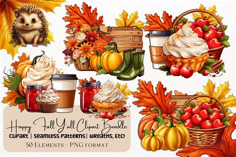 Happy Fall Y'all Clip Art Bundle Graphic by Wonder Lily Design · Creative Fabrica