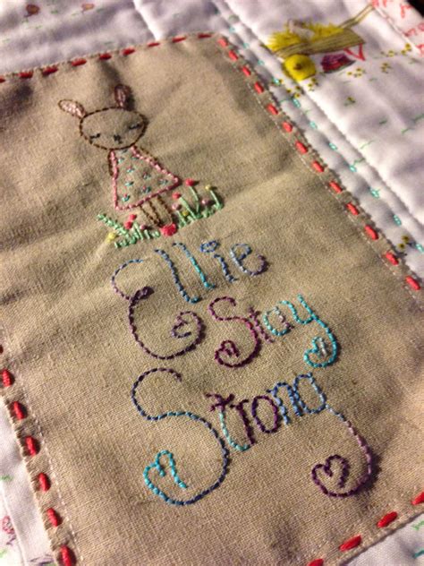Ellie's Quilt Label | Embroidered quilt labels, Quilt labels, Sewing labels