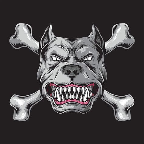 dog head with bones vector logo 5131258 Vector Art at Vecteezy