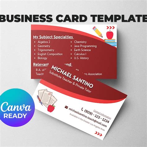 Tutor Business Card - Etsy