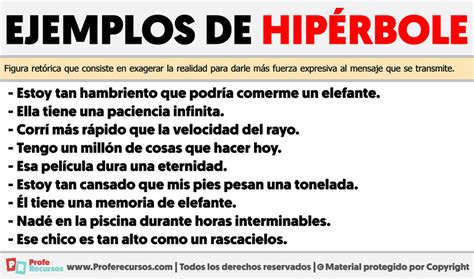 Ejemplos de Hipérboles