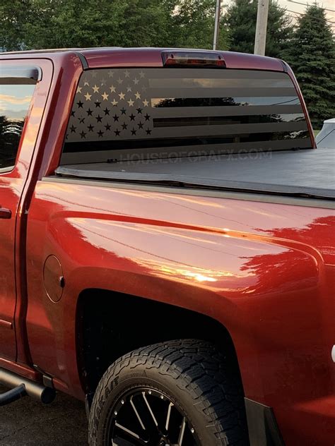 USA American Flag Rear Window vinyl decal SUV Silverado Dodge | Etsy