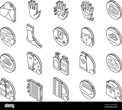 Eczema Disease Treat Collection isometric icons set vector Stock Vector Image & Art - Alamy