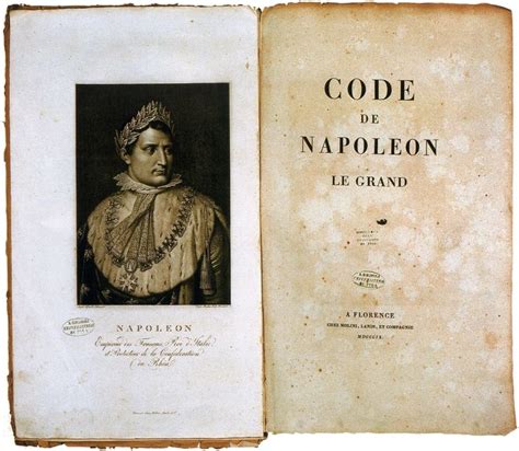 Napoleonic Code: the French civil code established under Napoleon I in ...