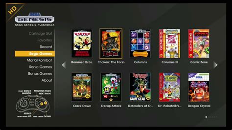 Sega Genesis Flashback HD Gameplay - YouTube