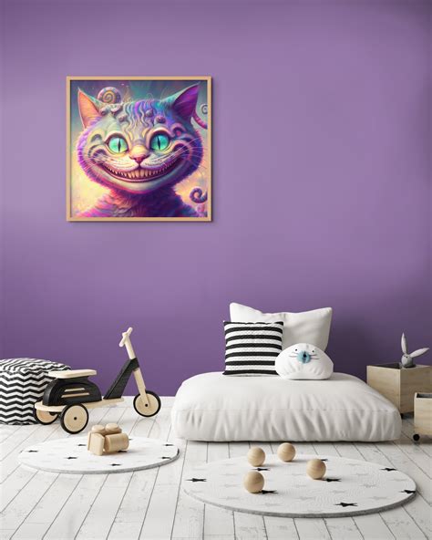 Cheshire Cat Art Cheshire Cat Printable Colorful Cat Poster - Etsy