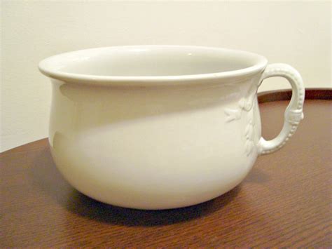 Beautiful White Victorian Chamber Pot by HeathenlyVintage on Etsy