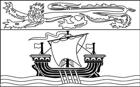 New Brunswick flag coloring picture