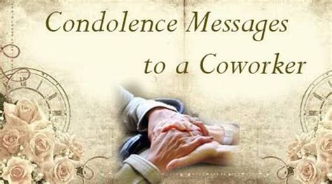 Condolence Messages to a Coworker, Sympathy Message to Coworker Sample