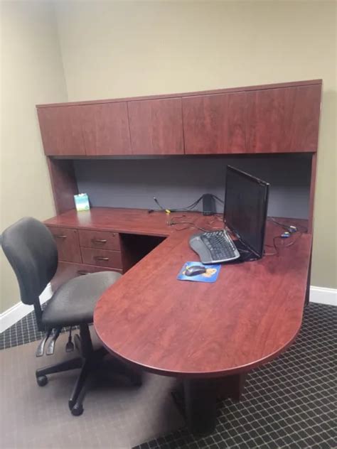 L SHAPED DESK and HUTCH SET Office Furniture 72x36 Desk 72x84 $230.00 - PicClick