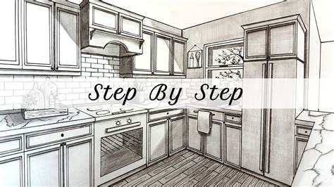 Kitchen Perspective Drawing