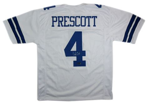 Dak Prescott Signed Dallas Cowboys White Custom Jersey – SPORTSCRACK